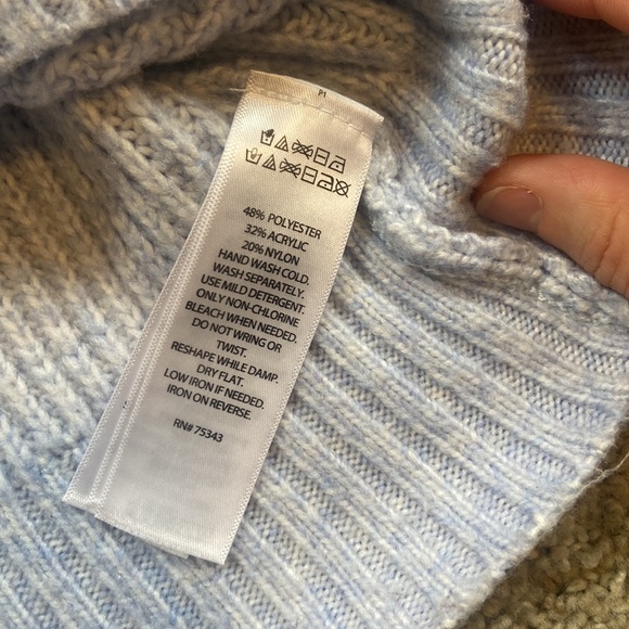 Jessica Simpson | Baby Blue Ribbed Knit Half Zip Sweater - Picture 11 of 11